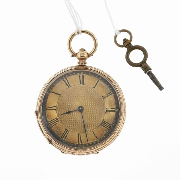 OROLOGIO DA TASCA IN ORO A BASSO TITOLO  - Asta OROLOGI - Associazione Nazionale - Case d'Asta italiane