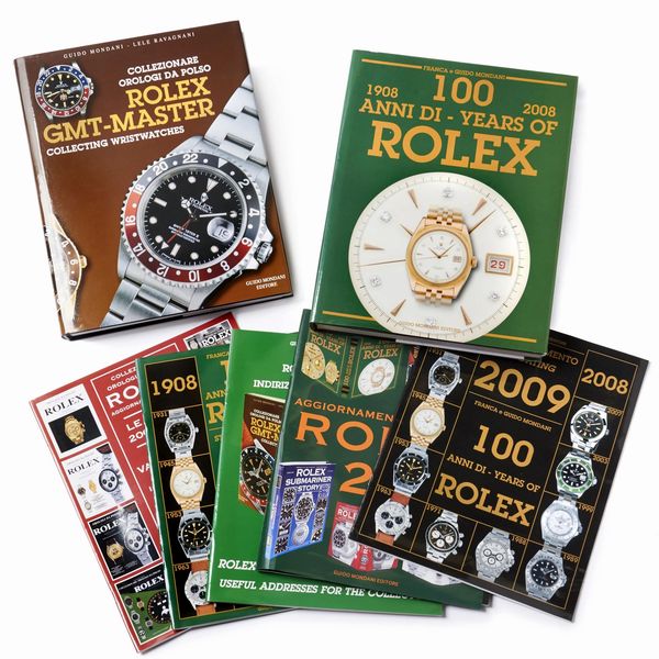 LOTTO DI DUE LIBRI: 1) GUIDO MONDANI, LELE RAVAGNANI, COLLEZIONARE OROLOGI DA POLSO ROLEX GMT- MASTER, 2007  - Asta OROLOGI - Associazione Nazionale - Case d'Asta italiane