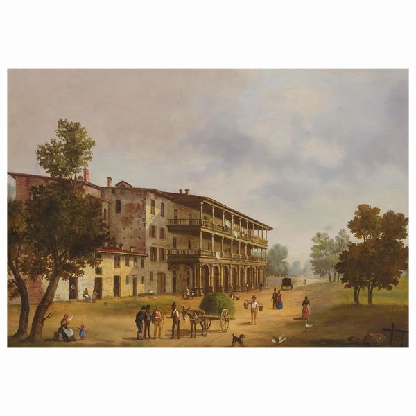 Scuola lombarda, prima metà del sec. XIX  - Asta ARCADE | DIPINTI DEL XIX E XX SECOLO E OPERE DALLA RACCOLTA DI ANTONIO PAOLUCCI - Associazione Nazionale - Case d'Asta italiane