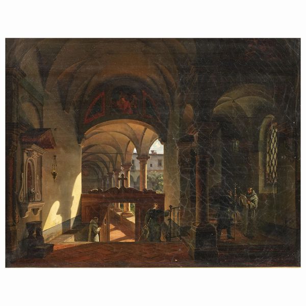 GIOVANNI MIGLIARA : Attribuito a Giovanni Migliara  - Asta ARCADE | DIPINTI DEL XIX E XX SECOLO E OPERE DALLA RACCOLTA DI ANTONIO PAOLUCCI - Associazione Nazionale - Case d'Asta italiane