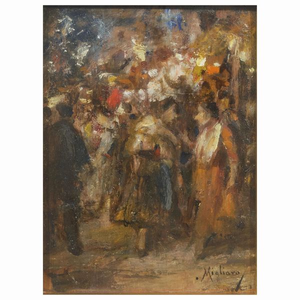 Vincenzo Migliaro : Vincenzo Migliaro  - Asta ARCADE | DIPINTI DEL XIX E XX SECOLO E OPERE DALLA RACCOLTA DI ANTONIO PAOLUCCI - Associazione Nazionale - Case d'Asta italiane
