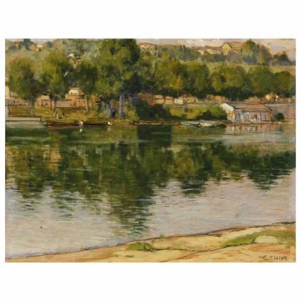 Galileo Chini : Galileo Chini  - Asta ARCADE | DIPINTI DEL XIX E XX SECOLO E OPERE DALLA RACCOLTA DI ANTONIO PAOLUCCI - Associazione Nazionale - Case d'Asta italiane