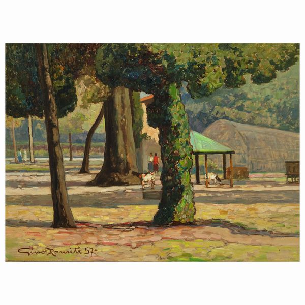 Gino Romiti : Gino Romiti  - Asta ARCADE | DIPINTI DEL XIX E XX SECOLO E OPERE DALLA RACCOLTA DI ANTONIO PAOLUCCI - Associazione Nazionale - Case d'Asta italiane