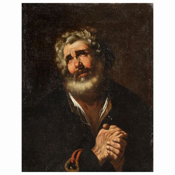 Scuola napoletana, sec. XVII  - Asta ARCADE I DIPINTI DAL SECOLO XVI AL XVIII E OPERE DALLA RACCOLTA DI ANTONIO PAOLUCCI - Associazione Nazionale - Case d'Asta italiane