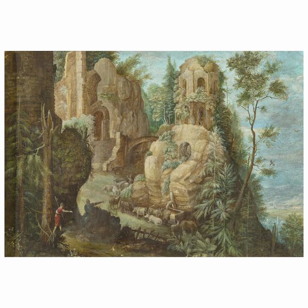 Scuola fiamminga, sec. XVII  - Asta ARCADE I DIPINTI DAL SECOLO XVI AL XVIII E OPERE DALLA RACCOLTA DI ANTONIO PAOLUCCI - Associazione Nazionale - Case d'Asta italiane