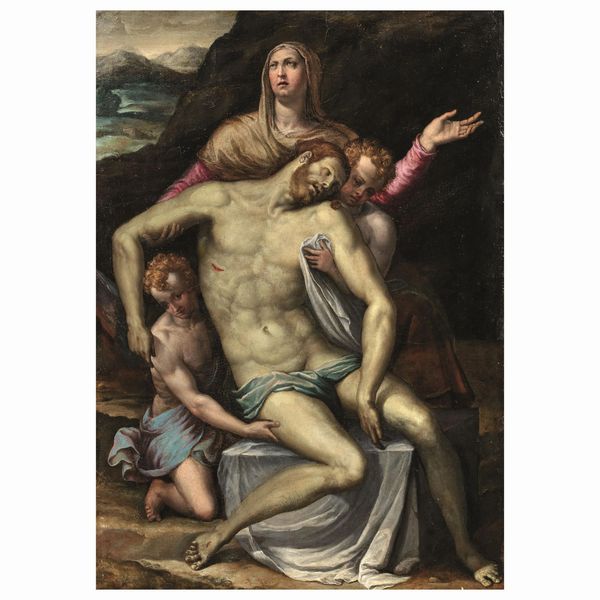 Attribuito a Marco Pino  - Asta ARCADE I DIPINTI DAL SECOLO XVI AL XVIII E OPERE DALLA RACCOLTA DI ANTONIO PAOLUCCI - Associazione Nazionale - Case d'Asta italiane