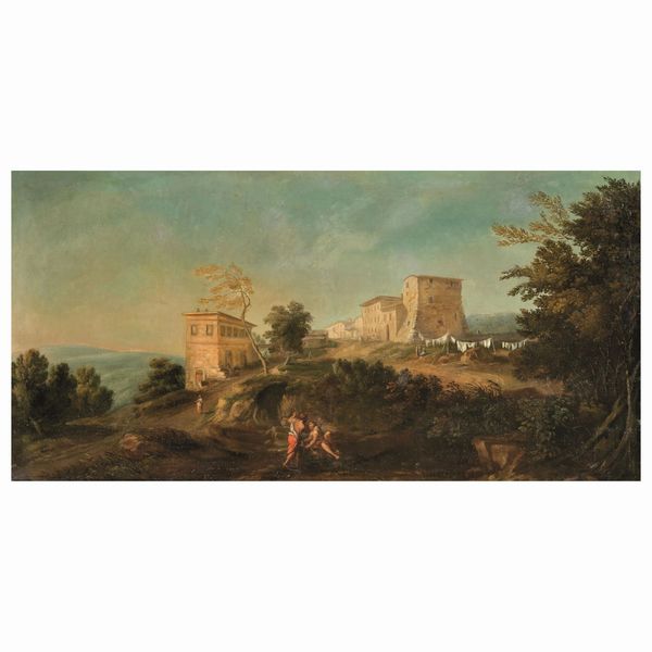 Cerchia di Andrea Locatelli, sec. XVIII  - Asta ARCADE I DIPINTI DAL SECOLO XVI AL XVIII E OPERE DALLA RACCOLTA DI ANTONIO PAOLUCCI - Associazione Nazionale - Case d'Asta italiane