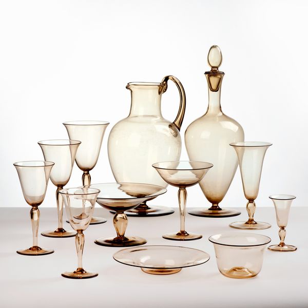 Zecchin servizio in vetro soffiato fum  - Asta L'Arte della Tavola - Associazione Nazionale - Case d'Asta italiane