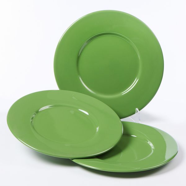 Ceramica d'Este dodici sottopiatti in ceramica verde  - Asta L'Arte della Tavola - Associazione Nazionale - Case d'Asta italiane