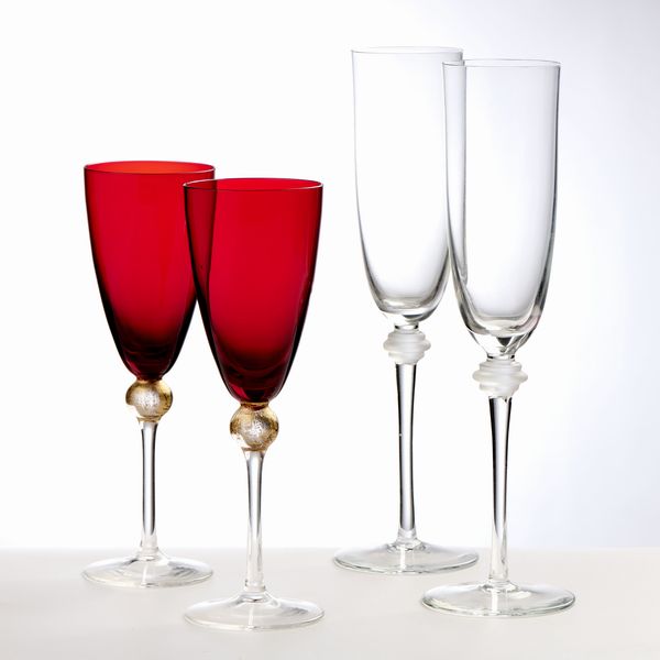 Diciassette flte in cristallo  - Asta L'Arte della Tavola - Associazione Nazionale - Case d'Asta italiane