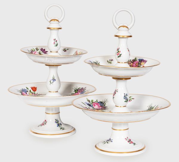 Ginori coppia di alzate in porcellana  - Asta L'Arte della Tavola - Associazione Nazionale - Case d'Asta italiane