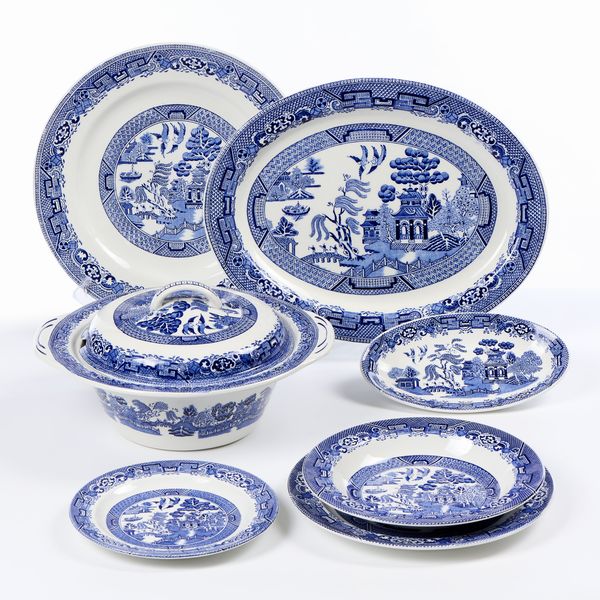 Wood & Sons Blue Willow servizio da tavolo in ceramica  - Asta L'Arte della Tavola - Associazione Nazionale - Case d'Asta italiane