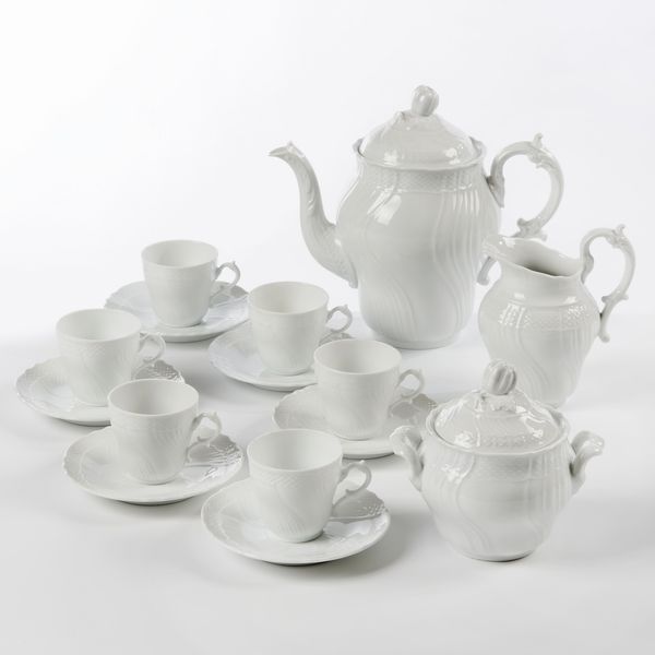 Richard Ginori Vecchio Ginori servizio da caff in porcellana bianca  - Asta L'Arte della Tavola - Associazione Nazionale - Case d'Asta italiane