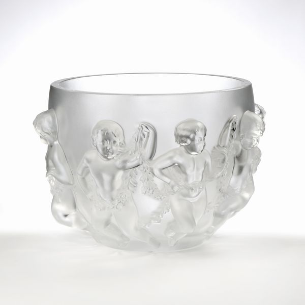 Lalique Luxembourg grande coppa in cristallo sabbiato  - Asta L'Arte della Tavola - Associazione Nazionale - Case d'Asta italiane