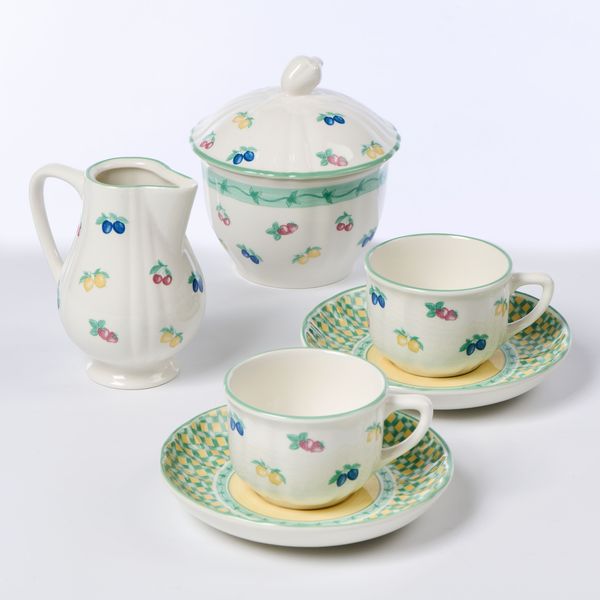 Richard Ginori Boboli Garden servizio da caff in ceramica  - Asta L'Arte della Tavola - Associazione Nazionale - Case d'Asta italiane