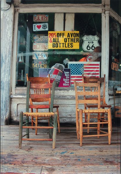 Franco Fontana : Route 66, Halltown White Hall mercantile  - Asta Fotografia - Associazione Nazionale - Case d'Asta italiane