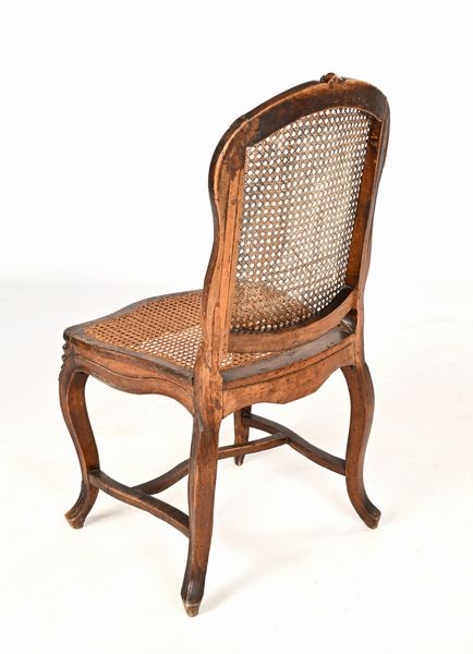Sedia in legno scurito e paglia di Vienna, XVIII secolo  - Asta Collezioni Private - Mobili, Oggetti d'Arte e Dipinti Antichi e del XIX Secolo - Associazione Nazionale - Case d'Asta italiane