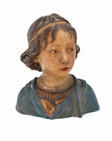 Busto di bambino rinascimentale in terracotta policroma, inizi del XX secolo  - Asta Collezioni Private - Mobili, Oggetti d'Arte e Dipinti Antichi e del XIX Secolo - Associazione Nazionale - Case d'Asta italiane