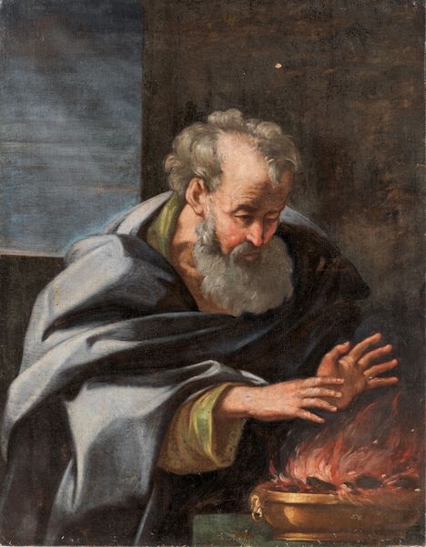 PITTORE DEL XVII SECOLO : Allegoria dell'inverno  - Asta Collezioni Private - Mobili, Oggetti d'Arte e Dipinti Antichi e del XIX Secolo - Associazione Nazionale - Case d'Asta italiane