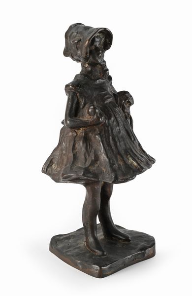 Paolo Troubetzkoy : Bambina con cagnolino  - Asta Collezioni Private - Mobili, Oggetti d'Arte e Dipinti Antichi e del XIX Secolo - Associazione Nazionale - Case d'Asta italiane