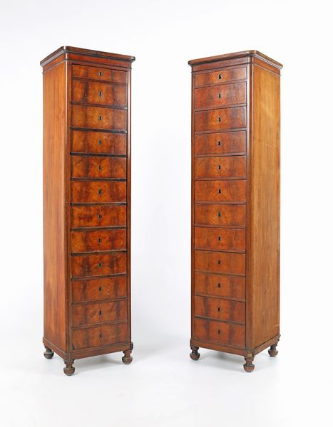 Coppia di cassettiere Wellington in mogano, Inghilterra, XIX secolo  - Asta Collezioni Private - Mobili, Oggetti d'Arte e Dipinti Antichi e del XIX Secolo - Associazione Nazionale - Case d'Asta italiane