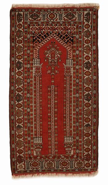 Preghiera Yomut, Turkmenistan, fine XIX - inizio XX secolo  - Asta Collezioni Private - Mobili, Oggetti d'Arte e Dipinti Antichi e del XIX Secolo - Associazione Nazionale - Case d'Asta italiane