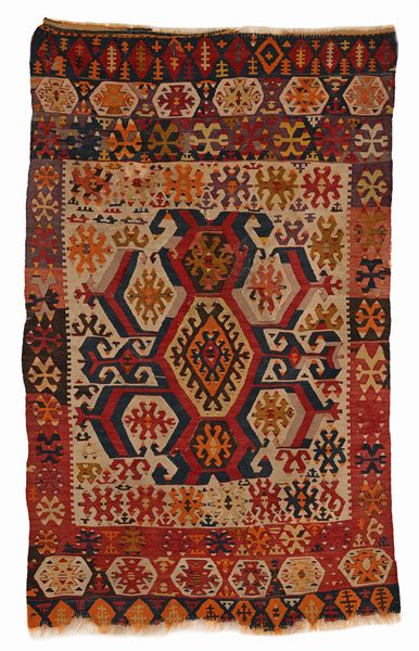Tappeto Kilim Caucasico, Caucaso, Fine XIX - Inizio XX secolo  - Asta Collezioni Private - Mobili, Oggetti d'Arte e Dipinti Antichi e del XIX Secolo - Associazione Nazionale - Case d'Asta italiane