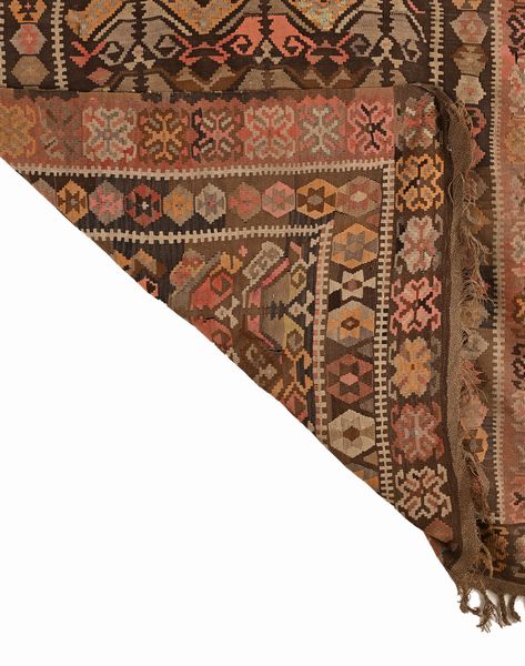Tappeto Kilim Anatolico, Turchia, Fine XIX - Inizio XX secolo  - Asta Collezioni Private - Mobili, Oggetti d'Arte e Dipinti Antichi e del XIX Secolo - Associazione Nazionale - Case d'Asta italiane