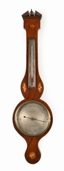 Barometro a banjo in mogano con intarsi in legno di frutto, Inghilterra, XIX secolo  - Asta Collezioni Private - Mobili, Oggetti d'Arte e Dipinti Antichi e del XIX Secolo - Associazione Nazionale - Case d'Asta italiane