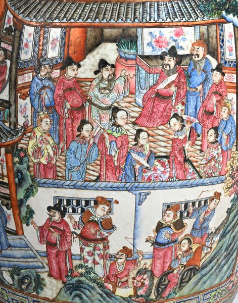 Coppia di grandi vasi in porcellana policroma, Cina, Dinastia Qing, XIX secolo  - Asta Collezioni Private - Mobili, Oggetti d'Arte e Dipinti Antichi e del XIX Secolo - Associazione Nazionale - Case d'Asta italiane