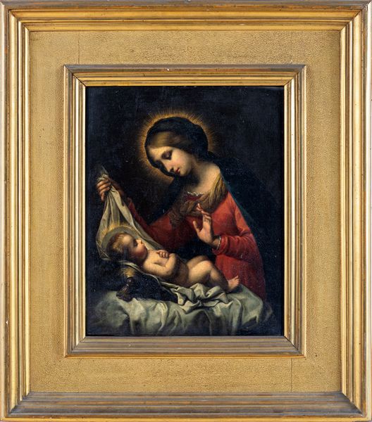 PITTORE DEL XVIII SECOLO : Madonna con Bambino  - Asta Collezioni Private - Mobili, Oggetti d'Arte e Dipinti Antichi e del XIX Secolo - Associazione Nazionale - Case d'Asta italiane
