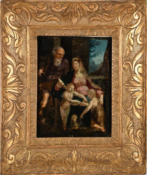PITTORE DEL XVII SECOLO : Sacra Famiglia con San Giovannino  - Asta Collezioni Private - Mobili, Oggetti d'Arte e Dipinti Antichi e del XIX Secolo - Associazione Nazionale - Case d'Asta italiane