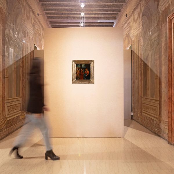 PITTORE DEL XVI SECOLO : Santa Vergine con Fedeli  - Asta Collezioni Private - Mobili, Oggetti d'Arte e Dipinti Antichi e del XIX Secolo - Associazione Nazionale - Case d'Asta italiane