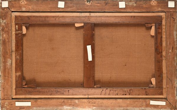 Andrea Locatelli : Paesaggio fluviale con figure al fontanile e borgo in lontananza  - Asta Collezioni Private - Mobili, Oggetti d'Arte e Dipinti Antichi e del XIX Secolo - Associazione Nazionale - Case d'Asta italiane