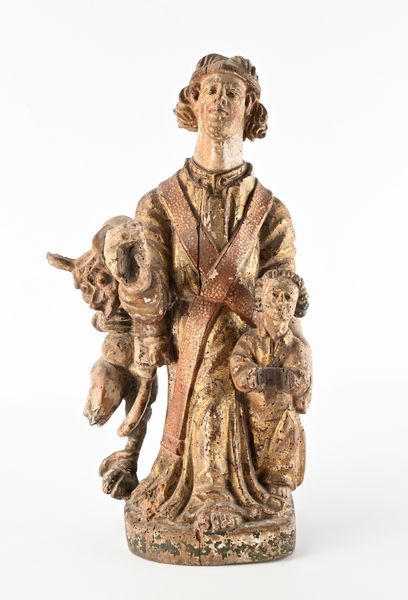 Scultura in legno dorato, America meridionale, XIX secolo  - Asta Collezioni Private - Mobili, Oggetti d'Arte e Dipinti Antichi e del XIX Secolo - Associazione Nazionale - Case d'Asta italiane