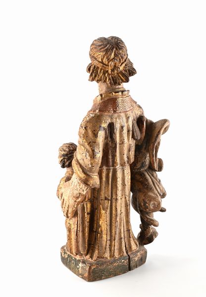 Scultura in legno dorato, America meridionale, XIX secolo  - Asta Collezioni Private - Mobili, Oggetti d'Arte e Dipinti Antichi e del XIX Secolo - Associazione Nazionale - Case d'Asta italiane