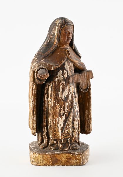 Scultura in legno laccato e dorato, XVI/XVII secolo  - Asta Collezioni Private - Mobili, Oggetti d'Arte e Dipinti Antichi e del XIX Secolo - Associazione Nazionale - Case d'Asta italiane