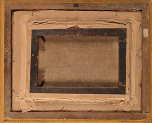 Scuola Europea del XIX secolo : bastimenti al largo di una citt  - Asta Collezioni Private - Mobili, Oggetti d'Arte e Dipinti Antichi e del XIX Secolo - Associazione Nazionale - Case d'Asta italiane