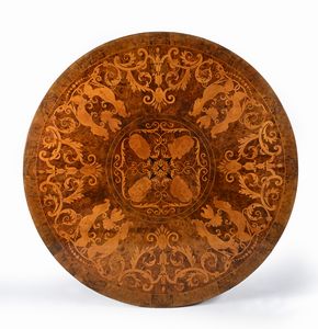 Tavolo tondo in ciliegio d'epoca Carlo X, Italia centrale, 1830 ca.  - Asta Collezioni Private - Mobili, Oggetti d'Arte e Dipinti Antichi e del XIX Secolo - Associazione Nazionale - Case d'Asta italiane