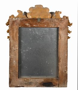 Coppia di specchiere in legno dorato, Roma, XVIII secolo  - Asta Collezioni Private - Mobili, Oggetti d'Arte e Dipinti Antichi e del XIX Secolo - Associazione Nazionale - Case d'Asta italiane