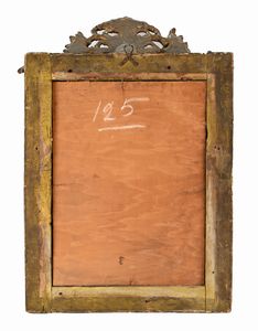Piccola specchiera in legno intagliato e dorato, XVIII secolo  - Asta Collezioni Private - Mobili, Oggetti d'Arte e Dipinti Antichi e del XIX Secolo - Associazione Nazionale - Case d'Asta italiane