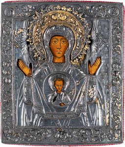 Iconografo russo del XIX secolo - Madonna del Segno