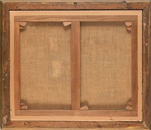 Scuola romana del XVIII secolo : Paesaggio arcadico  - Asta Collezioni Private - Mobili, Oggetti d'Arte e Dipinti Antichi e del XIX Secolo - Associazione Nazionale - Case d'Asta italiane