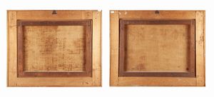 Gaspard Dughet : a) Paesaggio arcadico con figure  b) Pastore con gregge  - Asta Collezioni Private - Mobili, Oggetti d'Arte e Dipinti Antichi e del XIX Secolo - Associazione Nazionale - Case d'Asta italiane