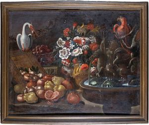 Scuola romana della fine del XVIII secolo - Natura morta - Allegoria dell'Autunno