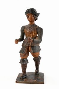 Antica scultura in legno policromo  - Asta Collezioni Private - Mobili, Oggetti d'Arte e Dipinti Antichi e del XIX Secolo - Associazione Nazionale - Case d'Asta italiane