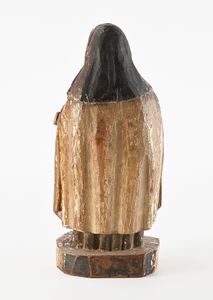 Scultura in legno laccato e dorato, XVI/XVII secolo  - Asta Collezioni Private - Mobili, Oggetti d'Arte e Dipinti Antichi e del XIX Secolo - Associazione Nazionale - Case d'Asta italiane