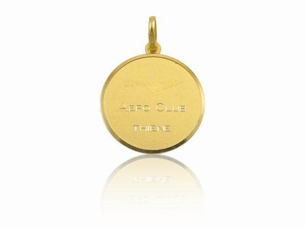 Medaglia in oro giallo a Pietro Annigoni  - Asta I gioielli di Rosa Segreto Annigoni - Associazione Nazionale - Case d'Asta italiane