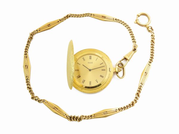 Piaget, orologio da tasca in oro giallo con catena in oro giallo  - Asta I gioielli di Rosa Segreto Annigoni - Associazione Nazionale - Case d'Asta italiane
