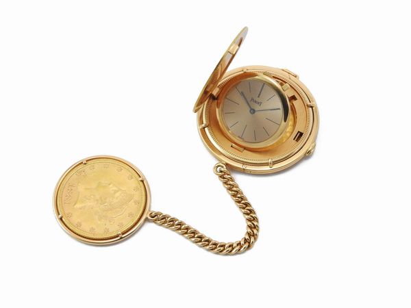 Piaget Coin, orologio da tasca in oro giallo  - Asta I gioielli di Rosa Segreto Annigoni - Associazione Nazionale - Case d'Asta italiane
